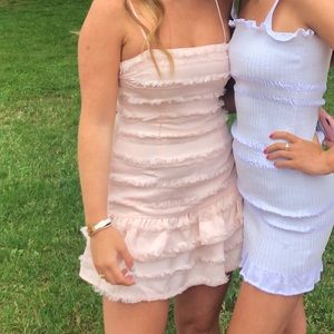 Light pink mini dress